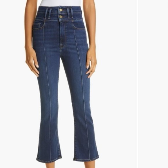Frame Le Catroux High Rise Dark Blue Jeans waist 25 - Picture 1 of 8